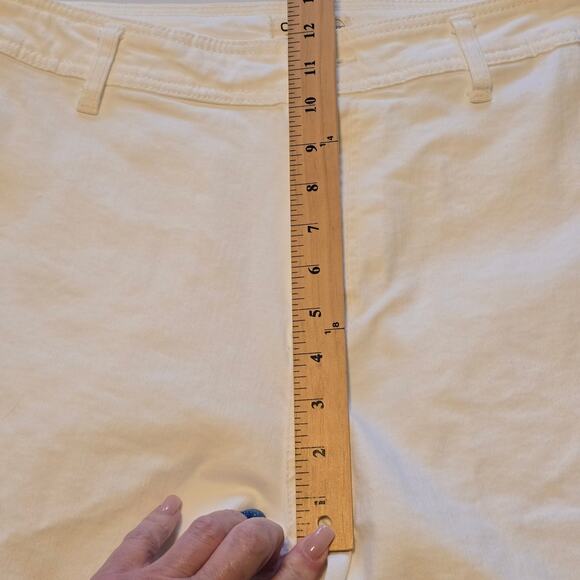 Oat Wide Leg Jeans Womens Size 10/30 White Raw Hem High Rise Stretch Clean Girl - Picture 8 of 12